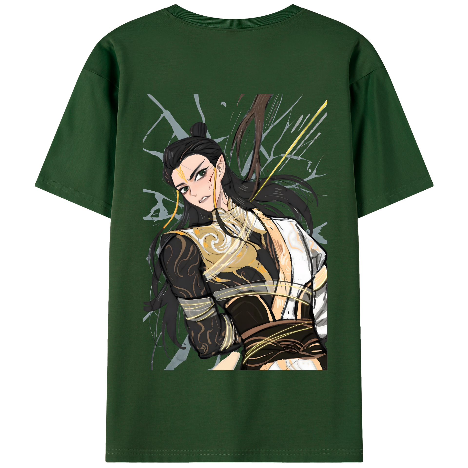 （画像用） Ne Zha 2 ナタ 魔童の大暴れ 綿100％半袖Tシャツ（背面プリント）